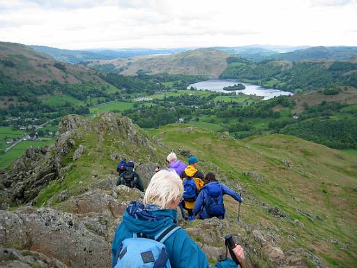 img_0106.jpg - Grasmere and its island easily seen during the descent. Excellent ridge for the descent.