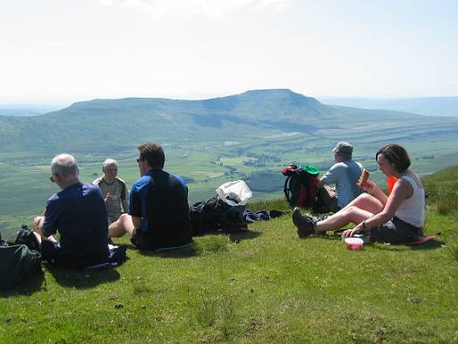 11_53-1.jpg - Early lunch stop on Whernside looking towards Ingleborough