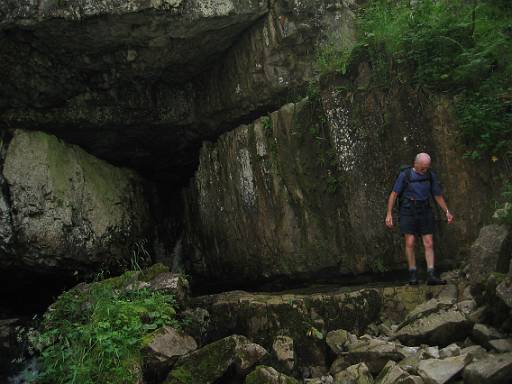 14_03-1.jpg - In Great Douk Cave. More a pothole with a little cave at the back. Pleasantly cool though and the water is good for washing sweat off.