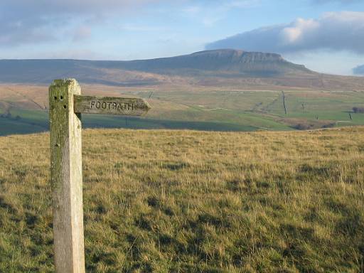 15_10-1.jpg - The view to Pen-y-ghent from Moughton. On the Christmas walk I had to use GPS to find the summit trig point - but not today!