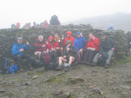 12_27-1.JPG - Mike and Steve both had birthdays. Some champagne was drunk on the top of Hellvellyn to celebrate. The weather wasn't great.