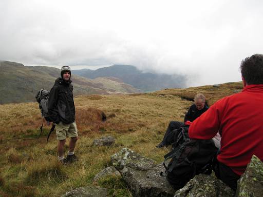 11_55-2.JPG - Early lunch stop below the cloud before we climb up to Fairfield