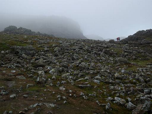 12_07-4.jpg - Looking back to the Great Slab and Bowfell. Dave and Hazel in the distance.