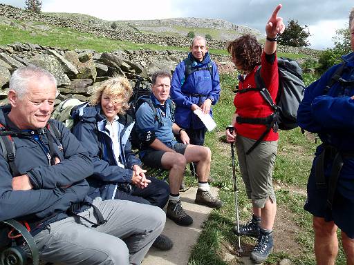 14_12-2.jpg - Everyone else sitting down. Sue suggesting adding an extra hill.