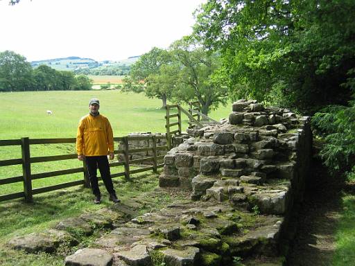 14_49-1.jpg - This was probably the highest section we saw - perhaps 6-7 feet high. Near the village of Wall. We had planned to camp here - on the village green, but decides to continue to Green Carts farm.