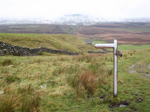 11_50-1.JPG - Towards Fountains Fell the snow has cleared, but Pen-y-Ghent is still hidden in the cloud